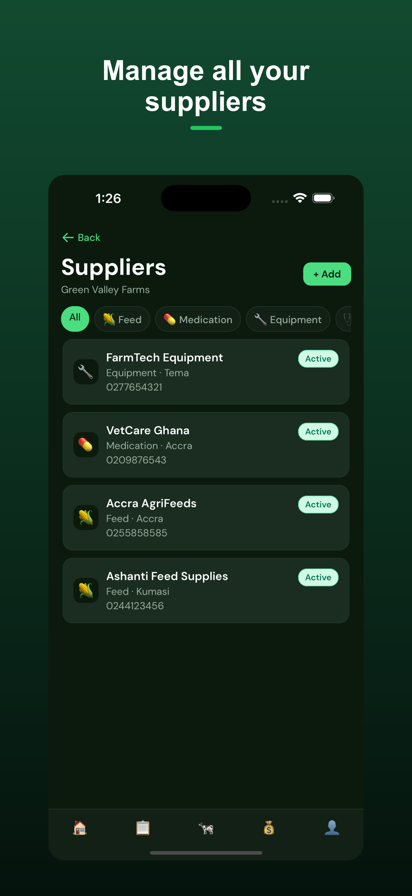 Suppliers